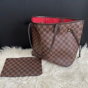 2016 Louis Vuitton Damier Ebene Neverfull MM with Pouch